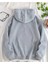 Order Control Baskılı Kapüşonlu Cepli Pamuklu Gri Sweatshirt 2