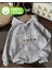Perfectly Imperfect Baskılı Kapüşonlu Cepli Içi Yünlü Gri Sweatshirt 1