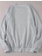 Parlak Pembe Kurdele Baskılı Bisiklet Yaka Gri Sweatshirt 2