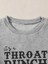 Throat Punch Baskılı Bisiklet Yaka Gri Sweatshirt 3