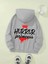 Horror Princess Arka Baskılı Kapüşonlu Cepli Pamuklu Gri Sweatshirt 1