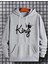 King Desenli Içi Yünlü 2 Iplik Şardonlu Kapüşonlu Cepli Sweatshirt 1