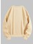 Sonbahar Yaprakları Baskılı Bisiklet Yaka Bej Sweatshirt 2