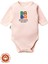 Unisex Bebek %100 Pamuklu Baba Baskılı 3-6-9-12 Ay Bebek Body Ekru Badi Zıbın 1
