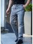 Erkek Slim Fit Dikiş Detaylı Lastikli Bel Pantolon 4
