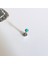 Cerrahi Çelik Doğal Turkuaz Taşlı Piercing - Taş Çapı 2 Mm-1 Adet 2