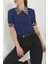 Leopar Yakalı Crop Lacivert - 27136 1