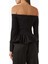 Umi Kumaş Off-Shoulder Peplum Bluz - Siyah, Düğmeli Ön Ayarlanabilir, Şık Tasarım 3