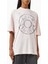 Distressed Logo Tişört - Pembe - %75 Organik Pamuk %25 Polyester - Rahat Kesim 1
