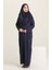 Tek Parça Başörtülü Kadın Tesettür Namaz Elbisesi Düz Renk 1