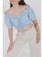 Buffle Büzgülü Crop Bebe Mavi - 27485 3