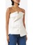Corset Tuxedo Korse Formlu Top, Beyaz 1