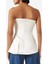 Corset Tuxedo Korse Formlu Top, Beyaz 3