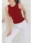 Sıfır Kol Crop Bordo - 27135 1