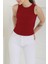 Sıfır Kol Crop Bordo - 27135 2