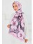 Desenli Bambu Kare Şal Gül - 27523 3