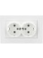 Beyaz 2'li Topraklı Priz Seti, Çeşitli Elektrik Bağlantıları Için Uygun 1