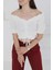 Buffle Büzgülü Crop Beyaz - 27485 2