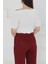 Buffle Büzgülü Crop Beyaz - 27485 4