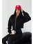 Kadın Gri Fermuarlı Oversize Hoodie – Günlük & Sokak Stili 1
