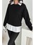 Kadın Gömlek Detaylı Sweatshirt – Katmanlı Tasarım 5