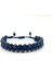 Sertifikalı Lapis Lazuli Çift Sıra Doğal Taş Makrome Bileklik Ayarlanabilir Ölçü 6