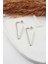 Kadın Çelik Basic Geometrik 4 cm V Model Küpe 2