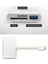 USB C - Micro Sd Tf Hafıza Kartı Okuyucu, 3'ü 1 Arada USB Kamera Kart Okusb Type-C To Sd Micro Sd Tf Kart Okuyucu ve USB Çevirici 3 In 1 Dönüştürücü Adaptör 4