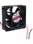 Class CF-241 DC12V 80X80X25MM Aksiyel Fan - 20CM Siyah-Kırmızı Güç Kablolu 1