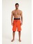 Turuncu Erkek Tesettür Yüzme Şortu - Iç Taytlı, UPF50+ Korumalı S2505-3 5
