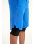 Saks Mavi Erkek Tesettür Yüzme Şortu - Iç Taytlı, UPF50+ Korumalı S2505-2 6
