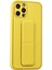 iPhone 12 Pro Kılıf Coco Deri Standlı Kapak - Sarı - TNC9542-1919 2