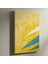 Soyut Sarı Mavi Tuval Tablosu 1