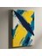 Soyut Sarı Mavi Tuval Tablosu 1