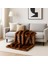 Kırçıllı Koyukahve Peluş Koltuk Şalı (140X140) 1