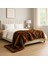 Kırçıllı Koyukahve Peluş Koltuk Şalı (140X140) 2
