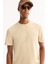 Erkek Bej Bisiklet Yaka Viskon Karışımlı Bi-Stretch Baskılı Regular Fit T-Shirt A52Y1020 4