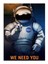 Ahşap Tablo 50 cm x 70 cm Nasa Astronot 1