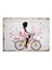 Bisikletli Kız Model Ahşap Tablo 50 cm x 70 cm 1