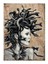 Yılan Saçlı Kadın Medusa Model Ahşap Tablo 35 cm x 50 cm 1