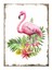 Pembe Flamingo Modern Mdf Tablo 35 cm x 50 cm 1