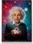 Ahşap Tablo Dahi Albert Einstein Atomun Simgesi Görseli Baskılı 35 cm x 50 cm 1