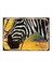 Sarı Fon Zebra Tasarım Ahşap Tablo 35 cm x 50 cm 1