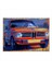 Turuncu Klasik Bmw Desenli Ahşap Tablo 35 cm x 50 cm 1