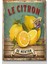 Ahşap Tablo 35 cm x 50 cm Taze Limon Afişi Tarz 1