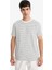 Regular Fit Bisiklet Yaka Çizgili Kısa Kollu Tişört E8198AX25AU 1