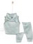 Yenidoğan -Body-Kadife Yelek Patiksiz Alt 3lü Takım Unisex 2