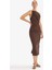 Bodycon Vücudu Saran Bengalin Kolsuz Elbise F9264AX25WN 3
