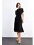 Gömlek Yaka Kemerli Kısa Kollu Midi Elbise G1060AX25SM 1