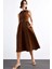 Kolsuz Kemerli Midi Elbise G1063AX25SM 3